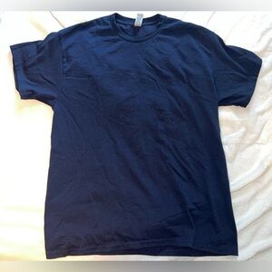 Navy Blue Gildan Mens Large Dryblend T-Shirt